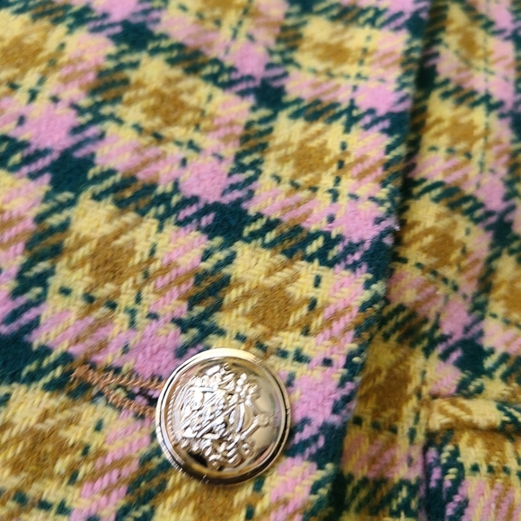 NWT ASOS  "I Saw It First" Plaid Women's Jacket Sz.4 polyester unlined - Picture 3 of 12